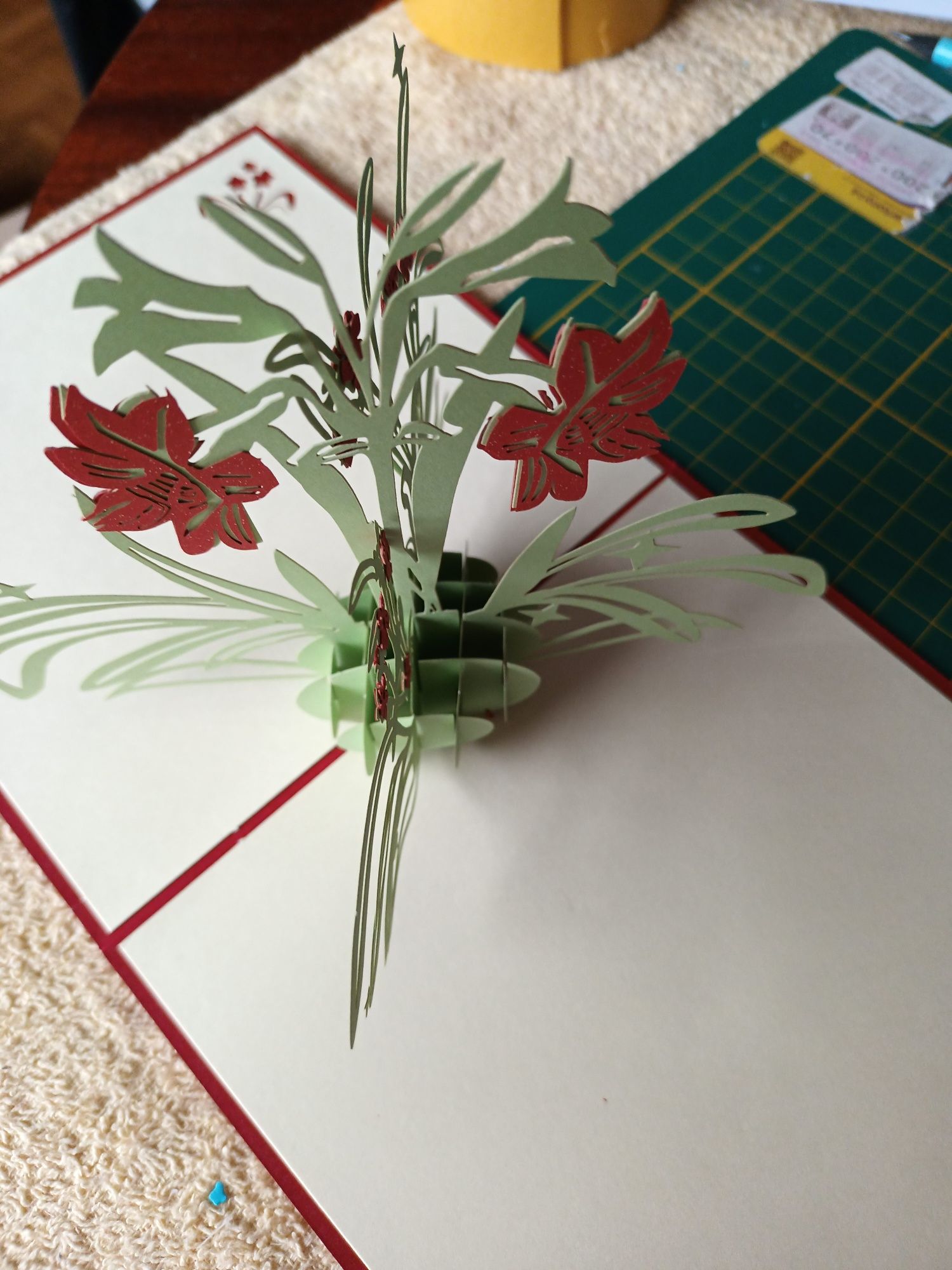 Kartki urodzinowe z kwiatami 3 d