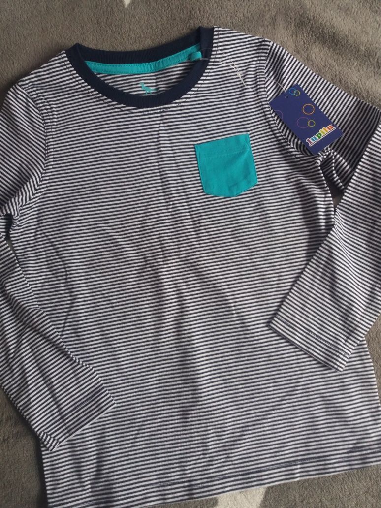 NOWA bluzka koszulka tshirt lupilu lidl 110 116 pasy paski metka