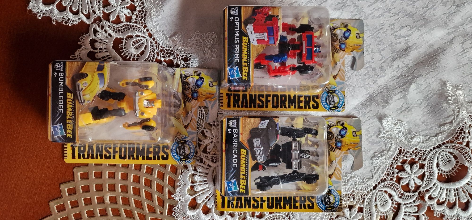 Figurki Transformers Energon Igniters Barricade, Bumblebee, Optimus