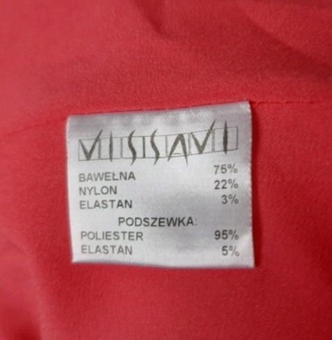 Malinowa sukienka Vissavi rozmiar XL