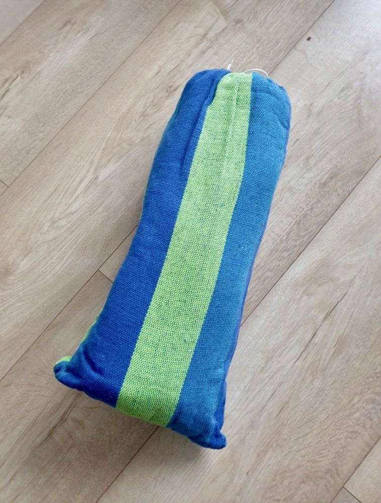 Hamak Dwuosobowy GALAXIA Zielono Niebieski 260x150cm Z Drążkami