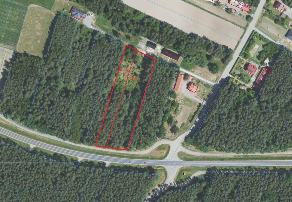 Działka budowlana z lasem 75 arów z WZ obok Mielca