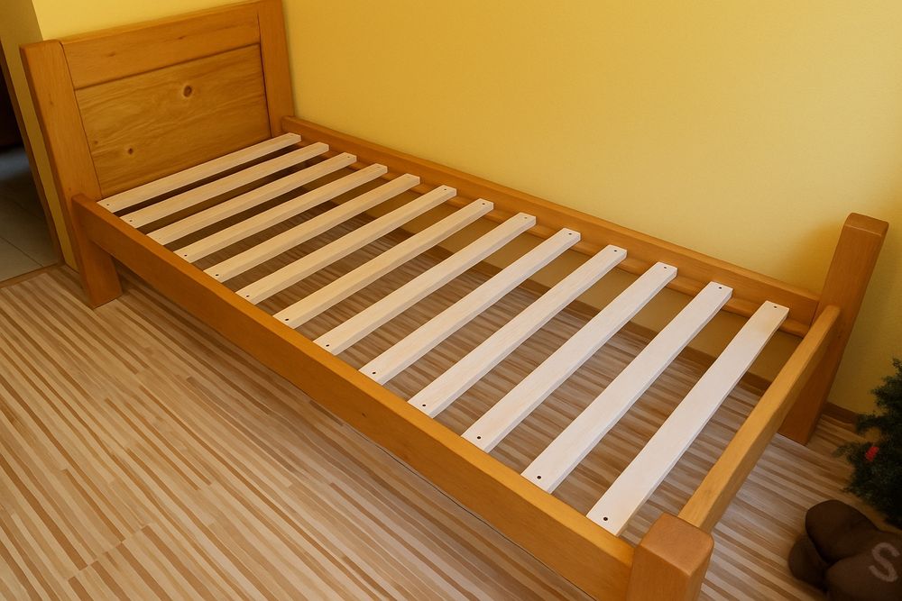 Łóżko drewniane grube drewno ,wymiary 90*200