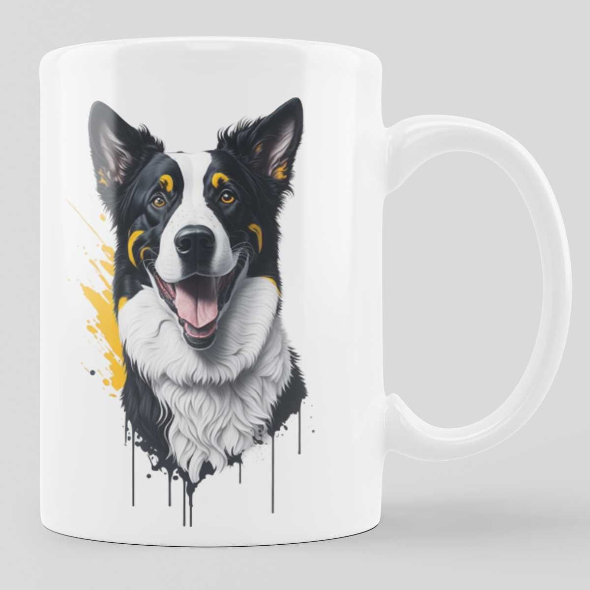 Kubek Border collie - prezent, kolorowy wzór