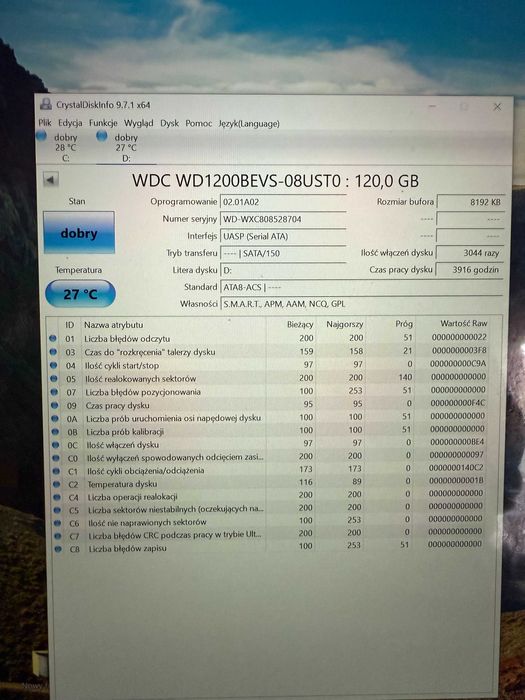 dysk twardy 120gb 2,5 sprawny #x12