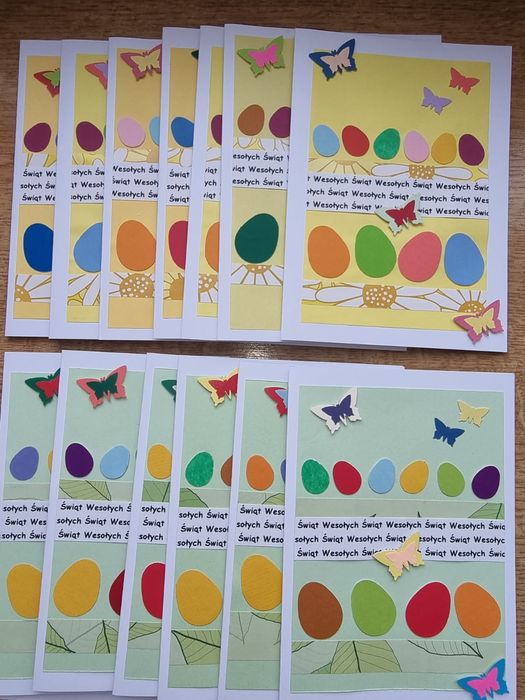 Ręcznie robione kartki wielkanocne