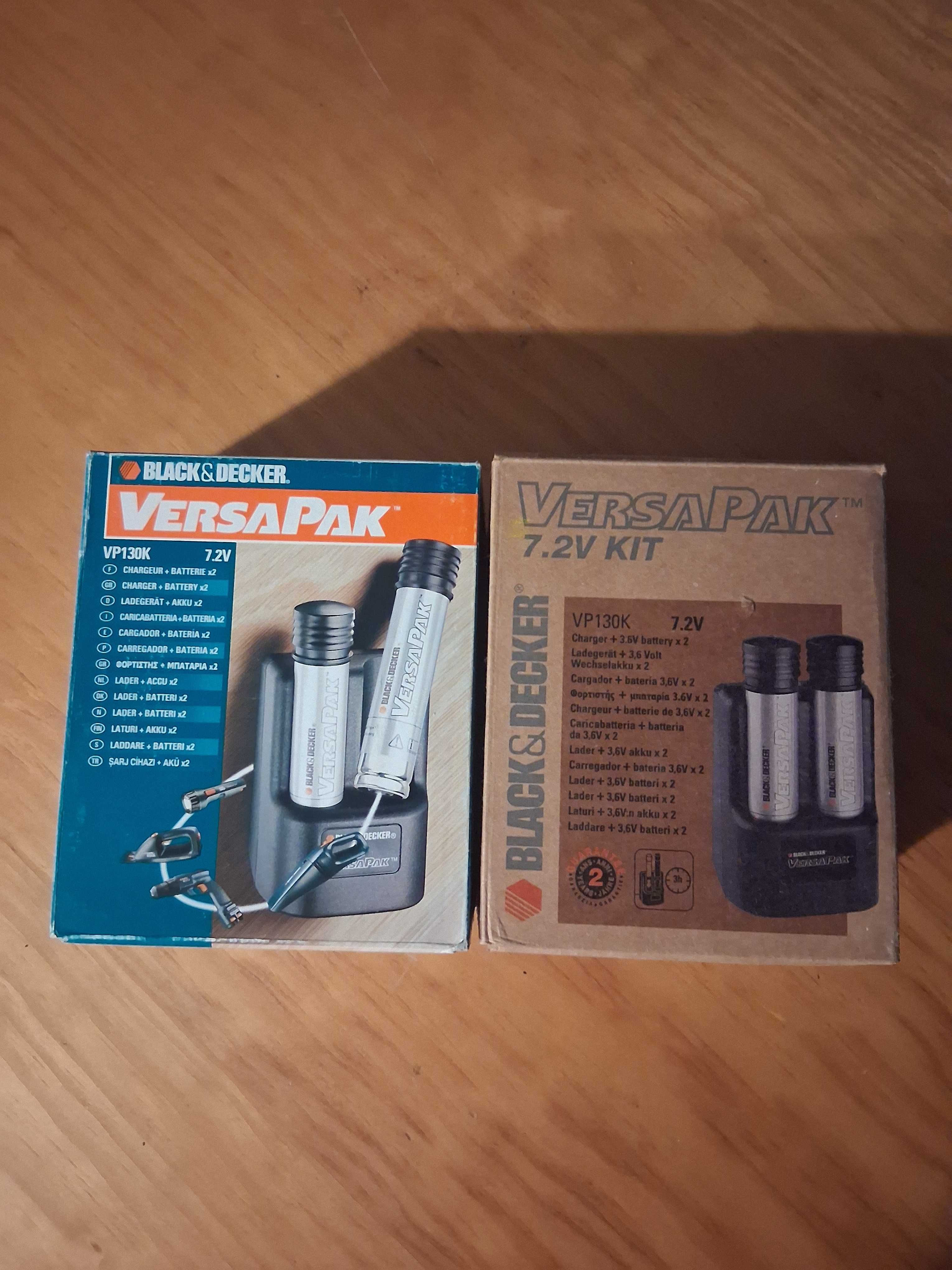 Carregador e baterias Black & Decker Versapak VP130K 7,2V