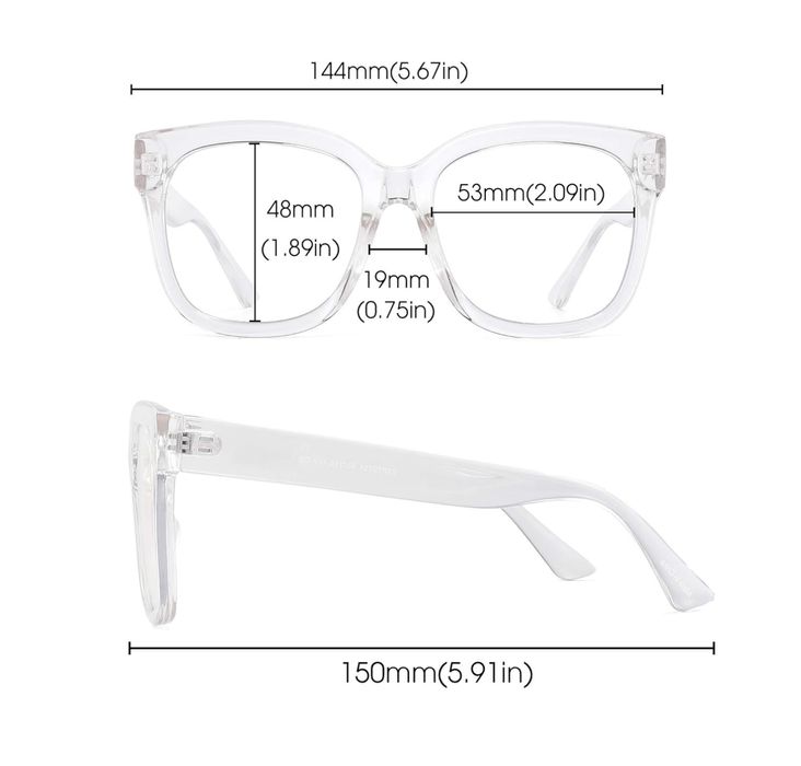 Okulary Komputerowe Ochrona Niebieskie Światło Damskie Męskie Oversize