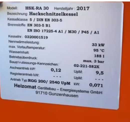 Heizomat 15/30kw  Piec na Trociny Zrębki Pestkę Wióra i inne Biomasy