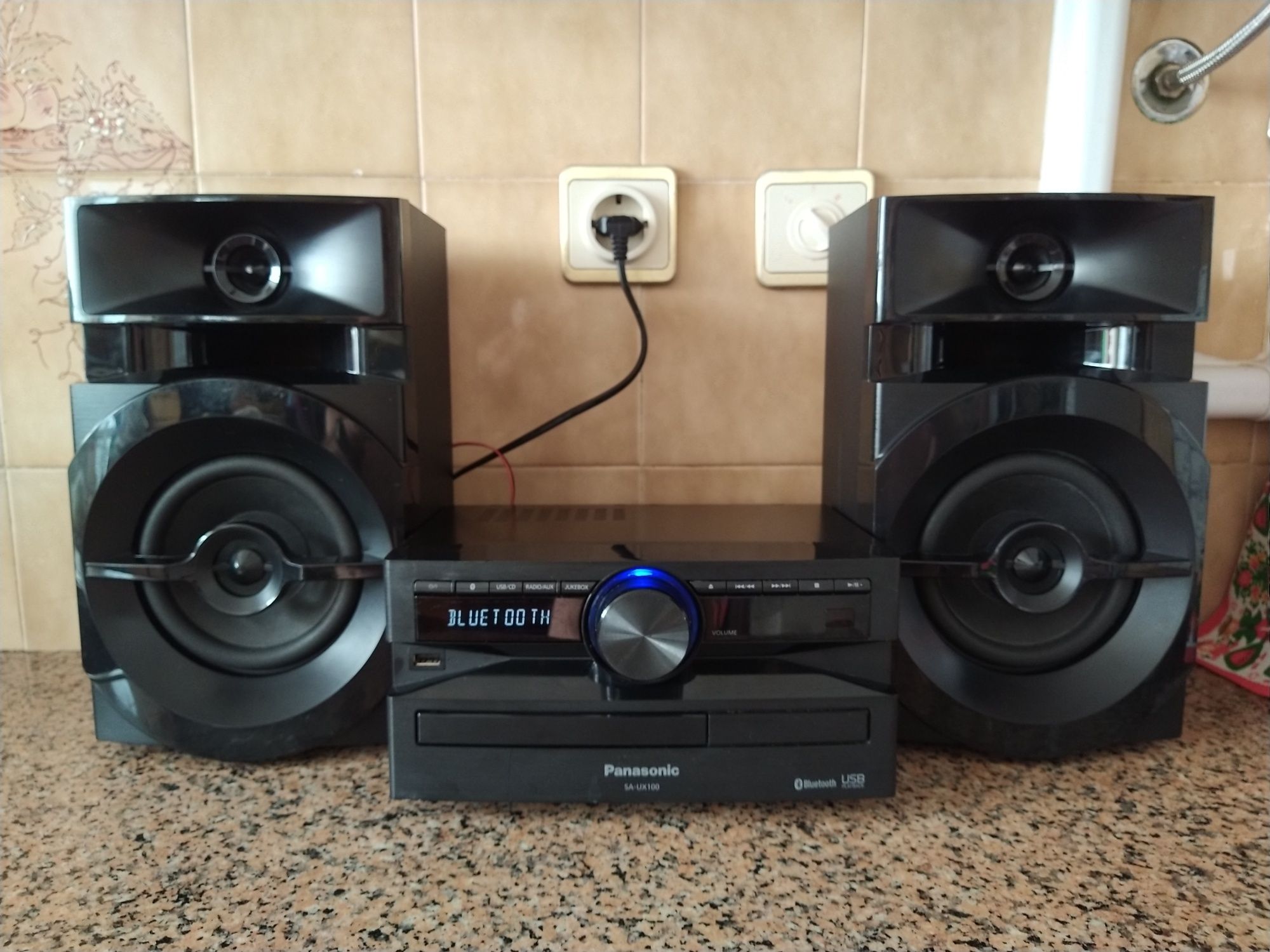 Aparelhagem de som bluetooth USB CD rádio auxiliar casa quarto