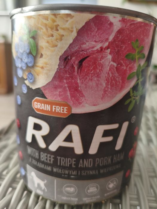 RAFI puszka 800g Żoladki wołowe z szynką wieprzową.