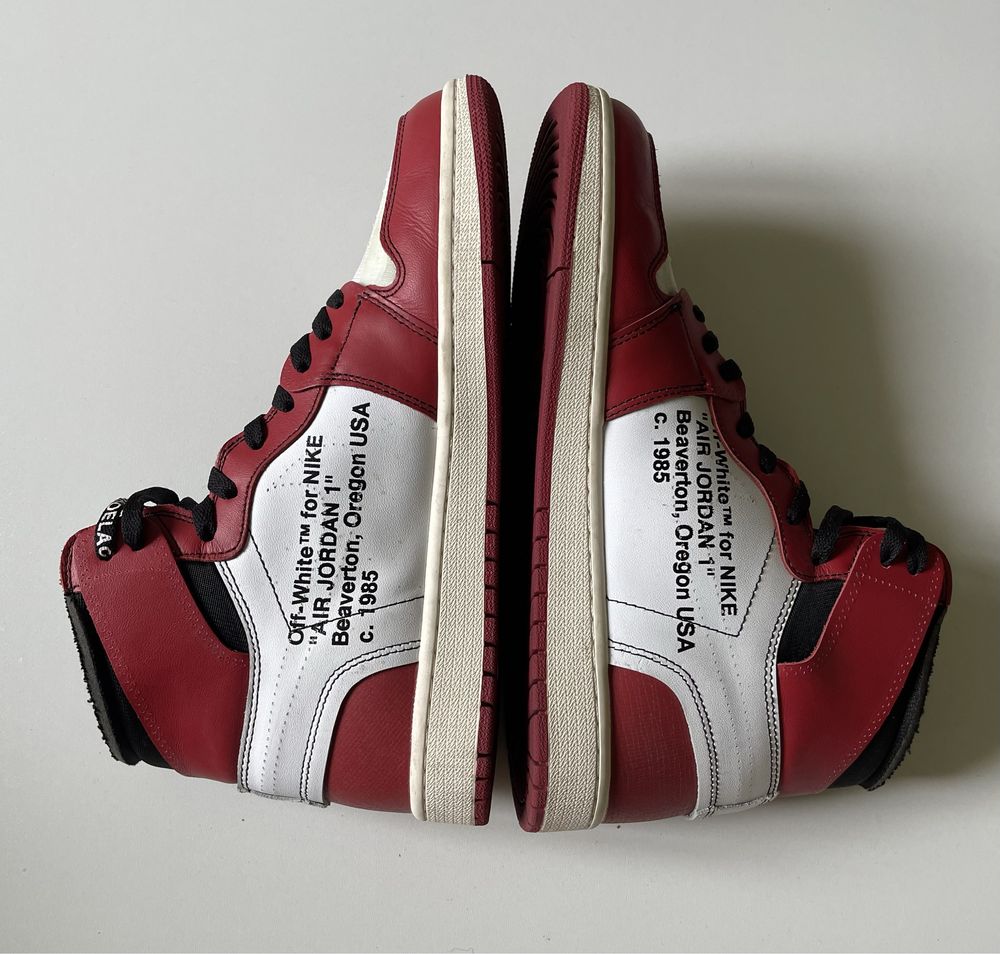 Jordan 1 off-white chicago кроссовки мужские