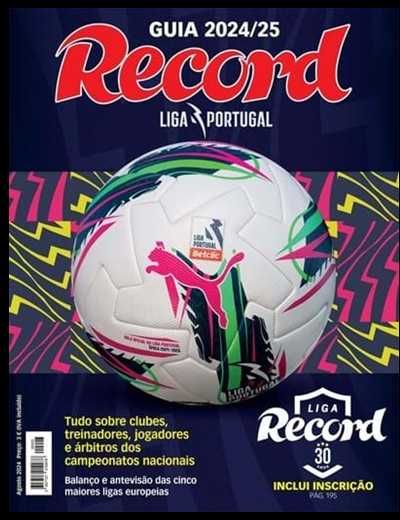 9 Revistas - Guia Record -Preço unitarios.