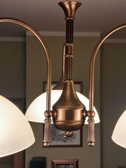 Lampa sufitowa z mosiądzu