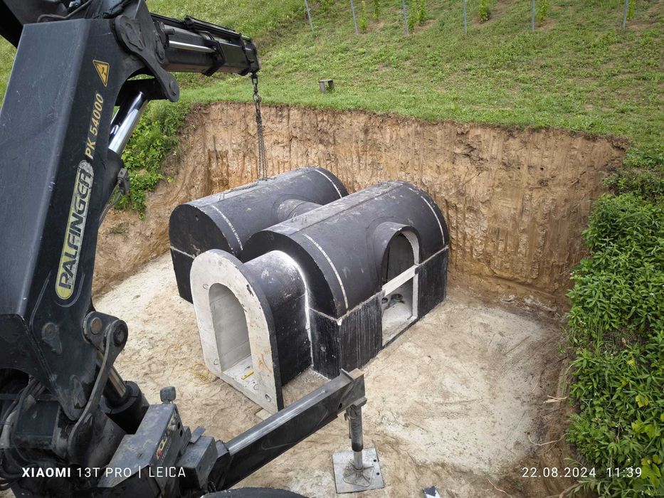 Piwnica betonowa ziemianka 2x350cm B30W8 solidna konstrukcja schody