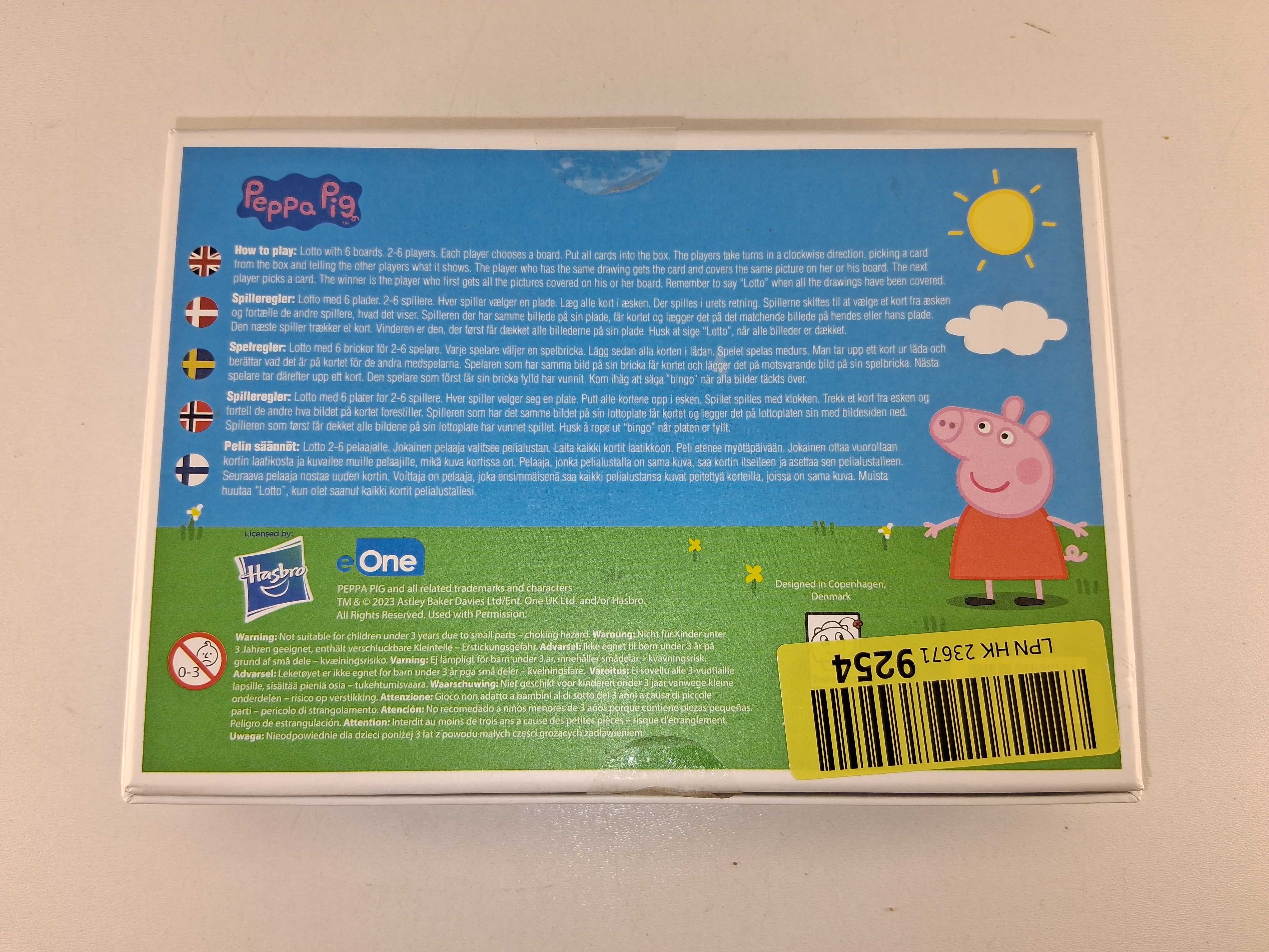 H082 Gra Edukacyjna LOTTO Peppa Pig Uczy Rozpoznawania Obrazków