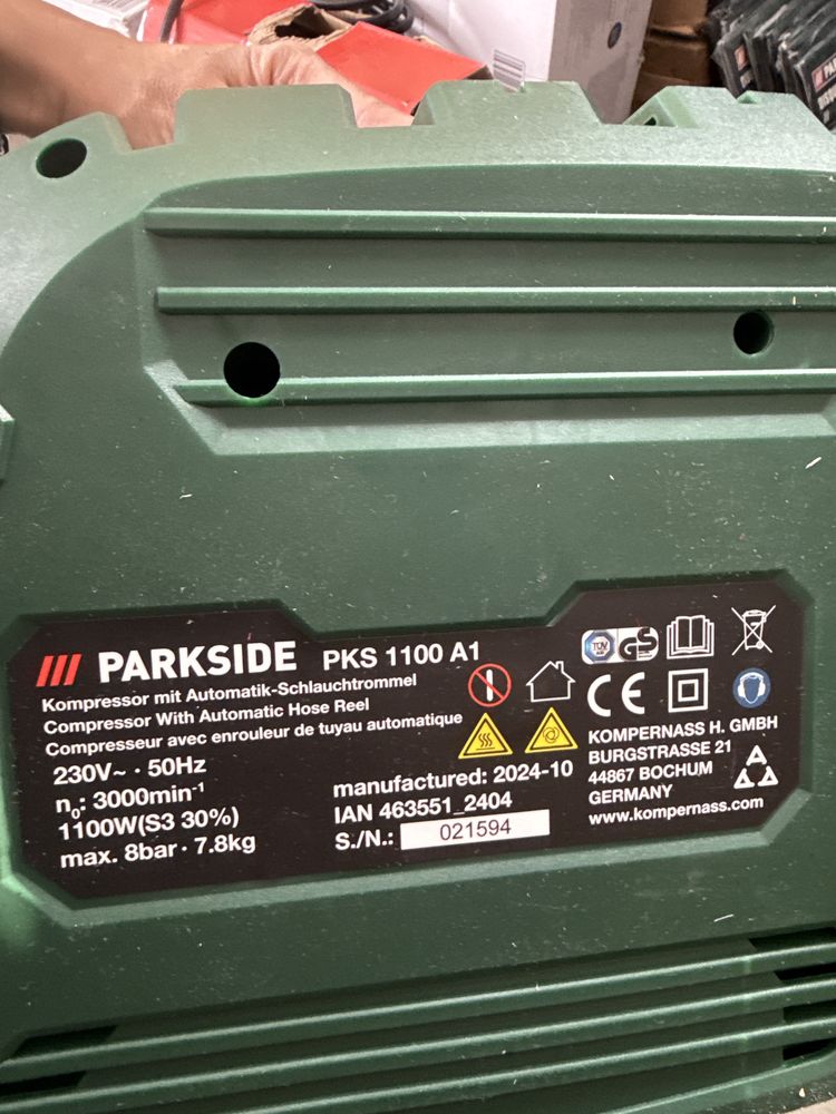 компрессор Parkside PKS 1100 A1 з автоматичним шлангом