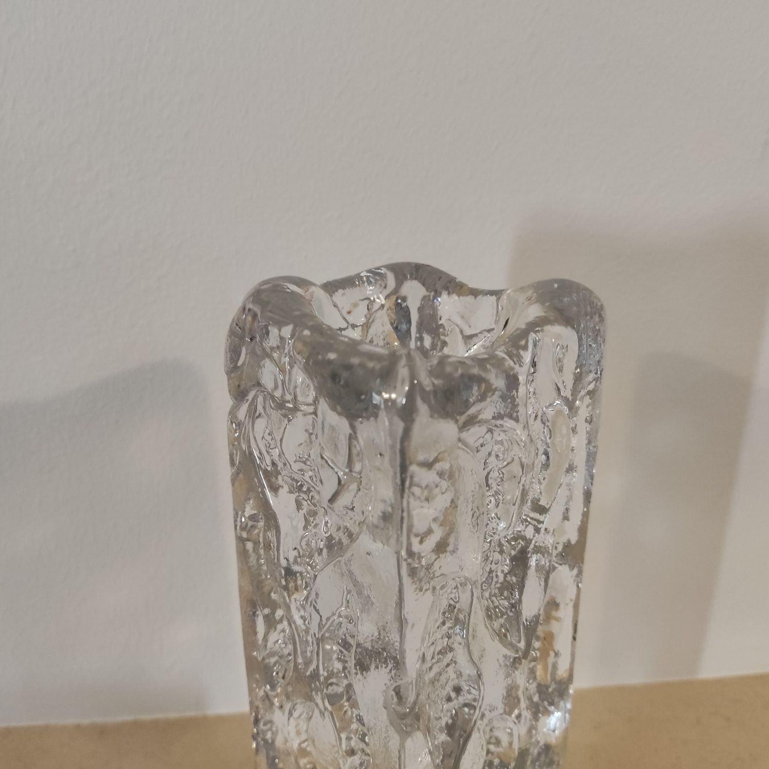 Castiçal de cristal de Ingrid Glashütte, Blockkristall Kerzenleuchter