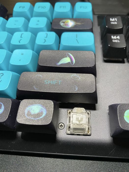 Комплект pbt keycaps jellyfish медуза кейкапи