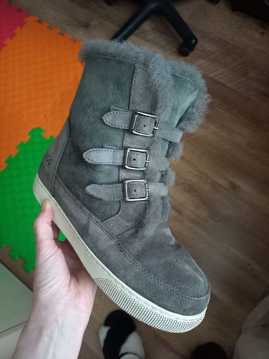 Женские кожанные зимние сапоги,  38