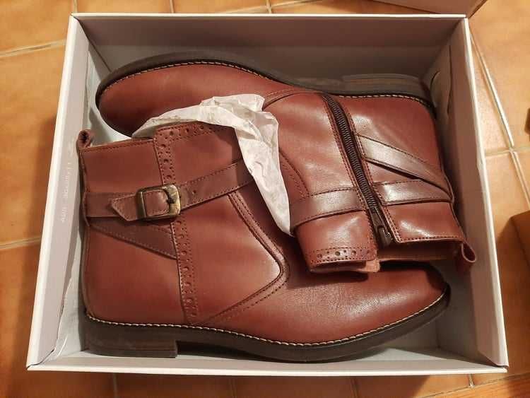 Botas em pele fabrico 100% português novas