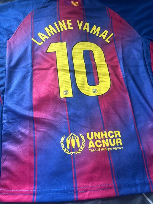 Strój komplet piłkarski Fc Barcelona Nike Lamine Yamal 10 Lewandowski
