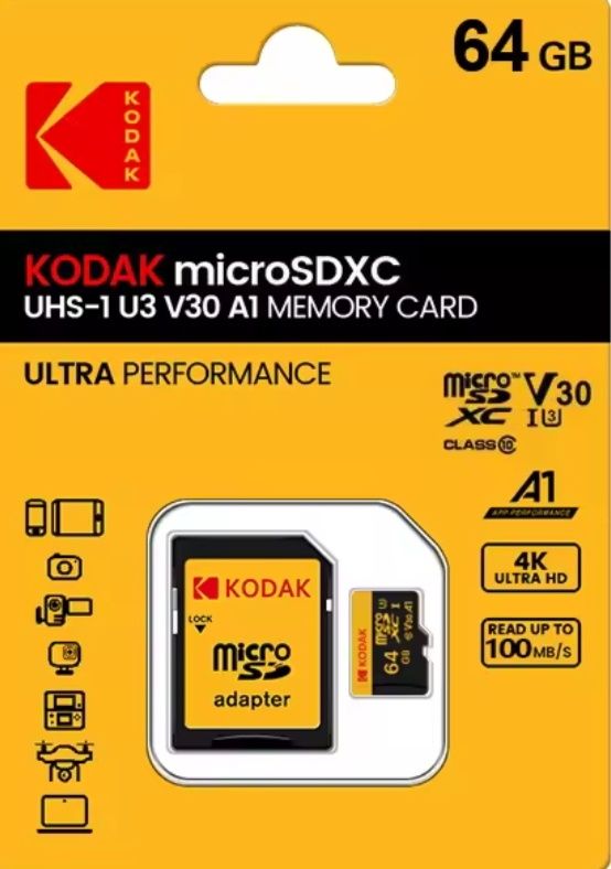Kodak 64 GB Karta pamięci MicroSD z adapterem