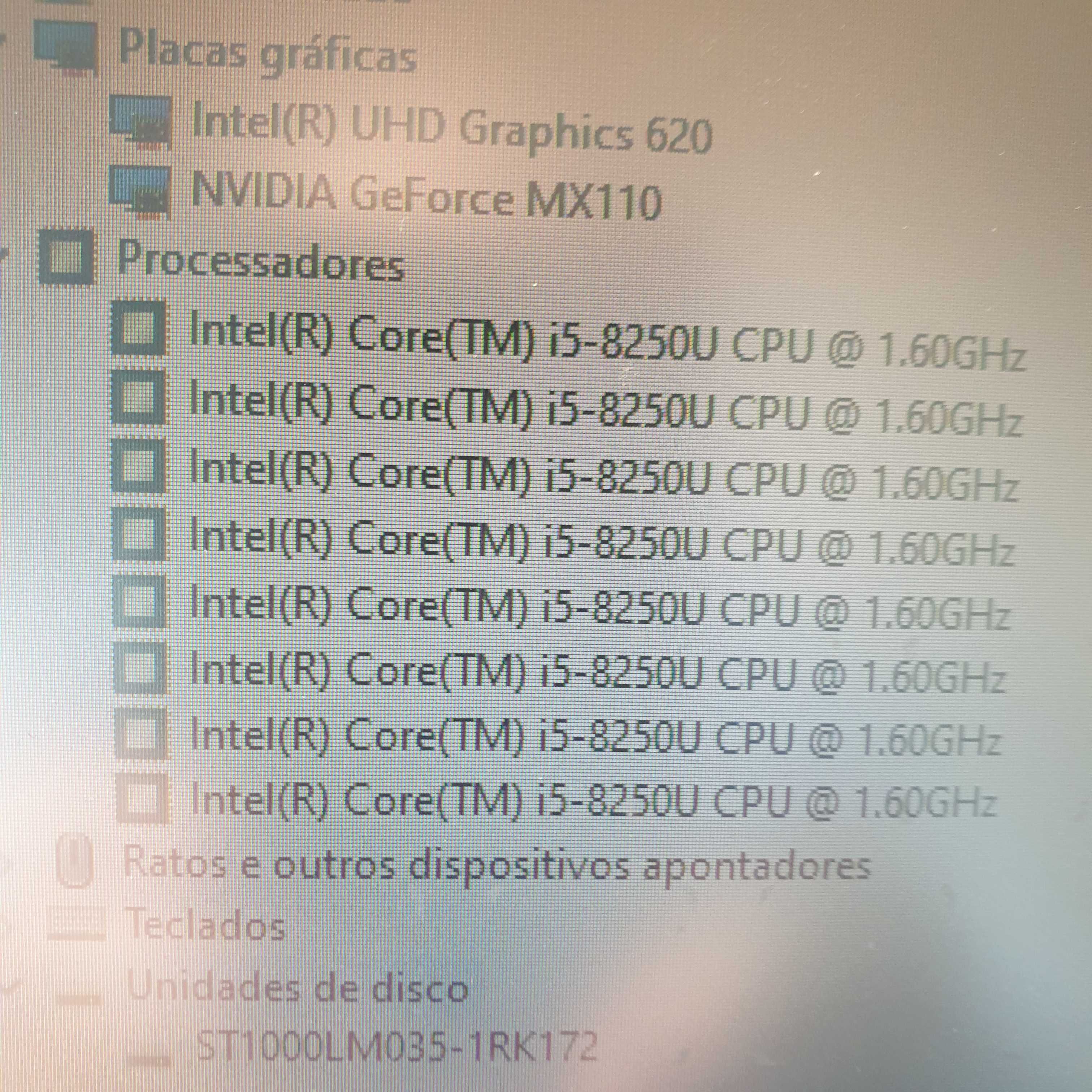 Asus A507U processador i5-8250, sem anomalia