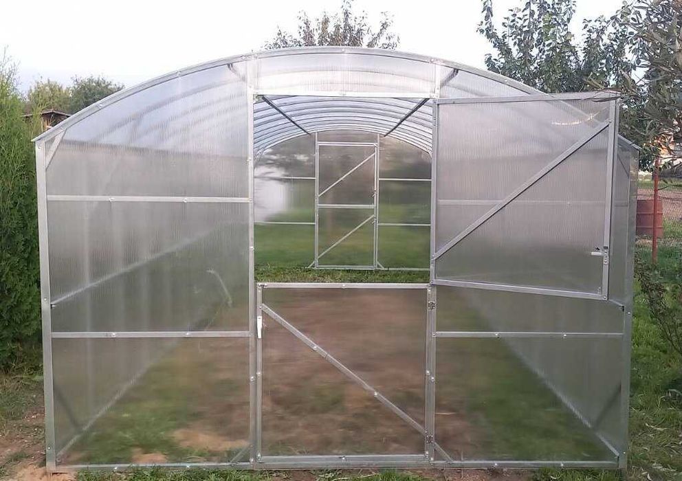 Szklarnia z poliwęglanu NOWA 3x4-12m profile 25x25 POLIWĘGLAN 4-6mm