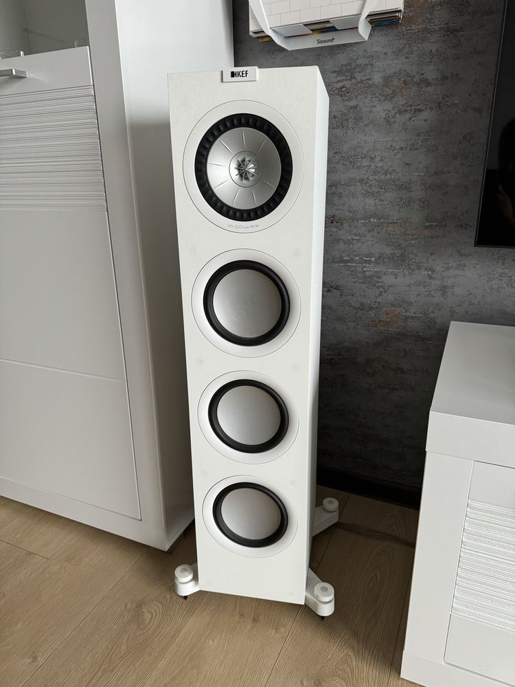 Kolumny podłogowe KEF Q750 białe stan idealny