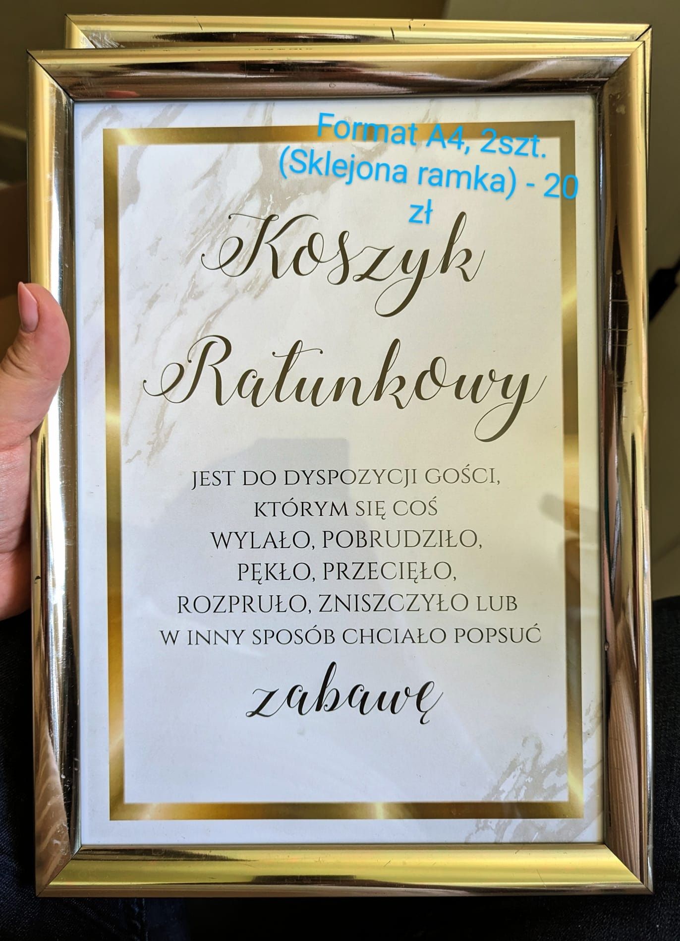 Tabliczka - koszyczek ratunkowy