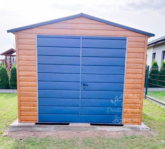 SCHOWEK DOMEK OGRODOWY 3m x 5m DWUSPAD brama okno drewnopodobny ID432