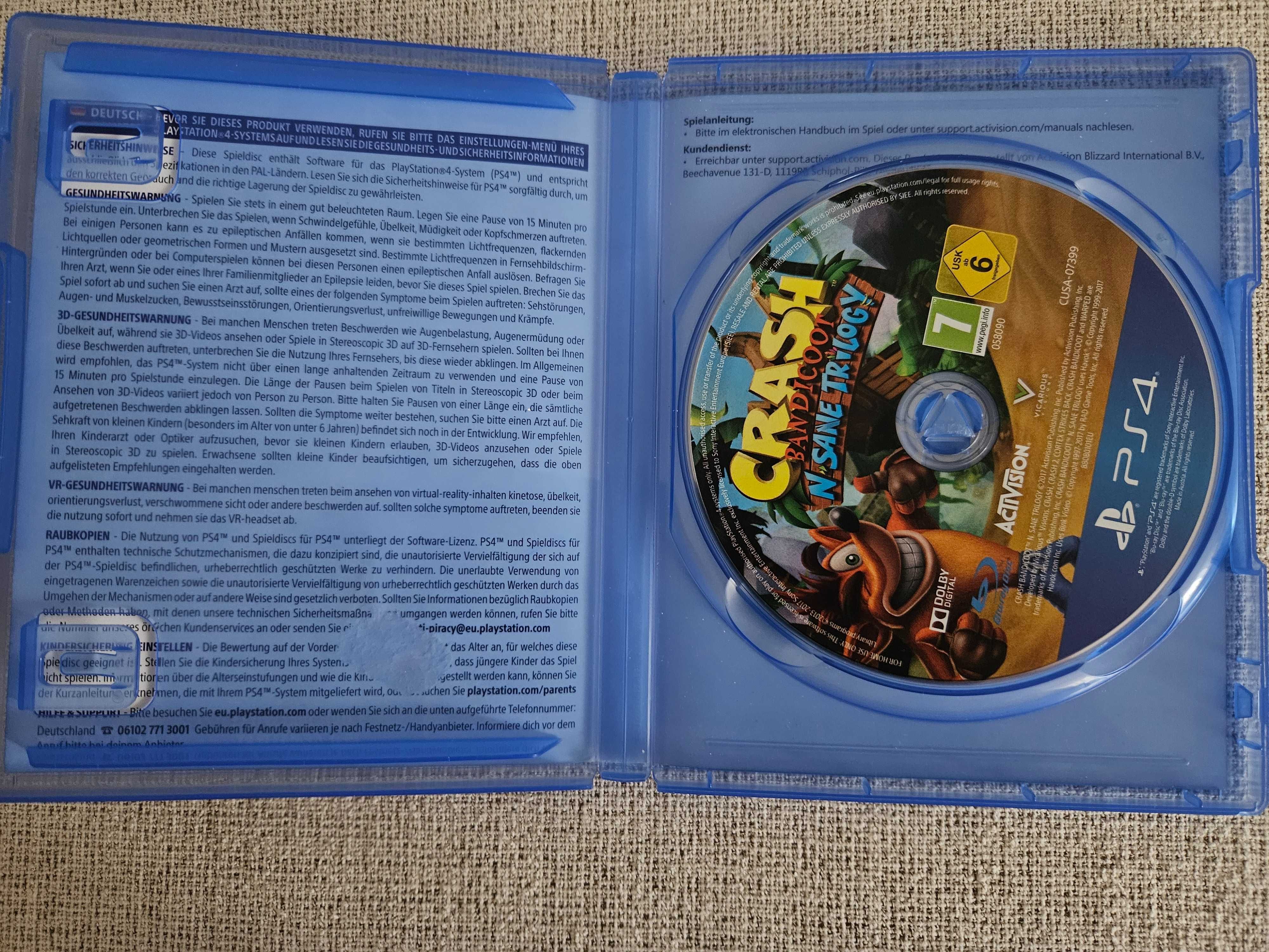 Crash Bandicoot N. Sane Trilogy (Gra PS4)