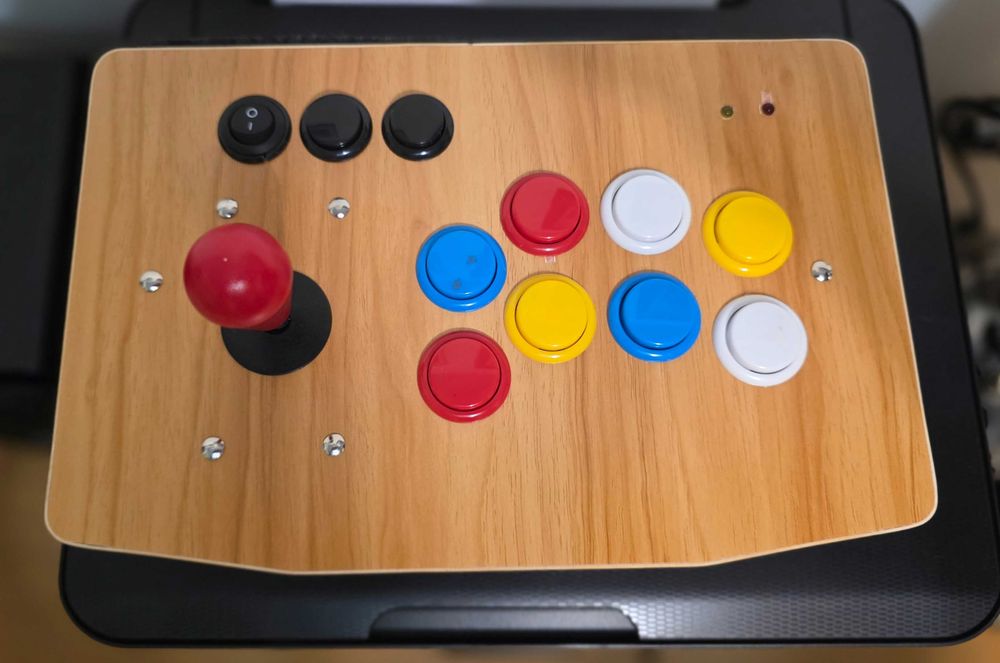 JOYSTICK tipo Arcade em Madeira Wireless com bateria