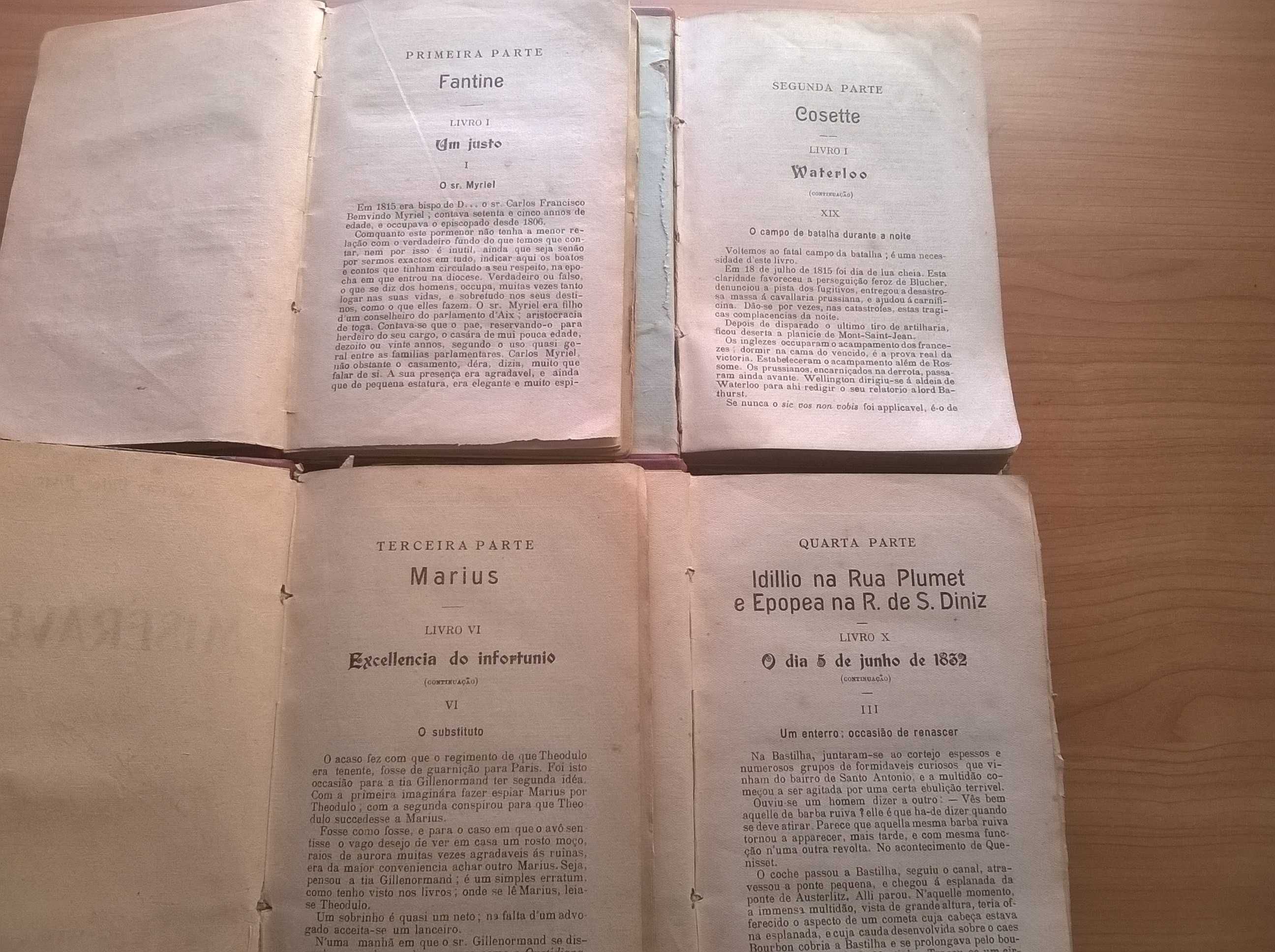 Os Miseráveis (4 vols duplos de 1913) - Victor Hugo