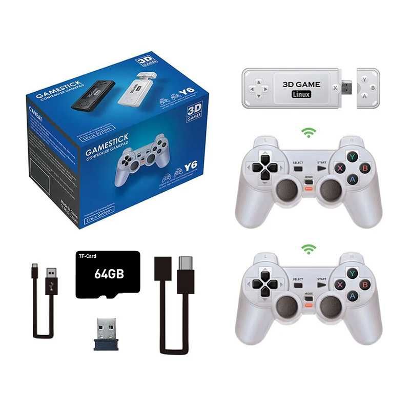 Ігрова приставка консоль Powkiddy Boyhom Y6 3D Game Stick 64GB S905X2
