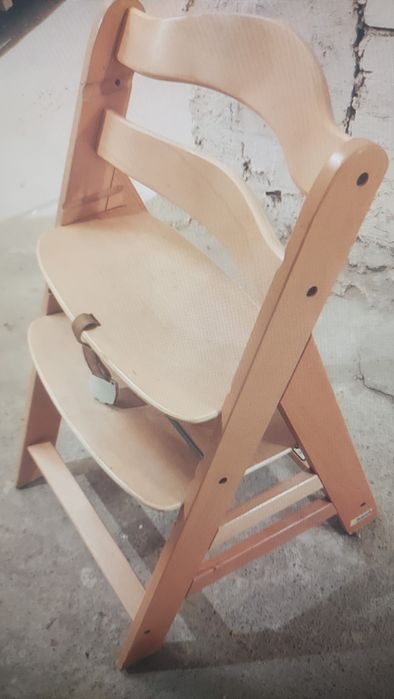 Krzesełko fotelik drewniany do karmienia wraz ze stolikiem