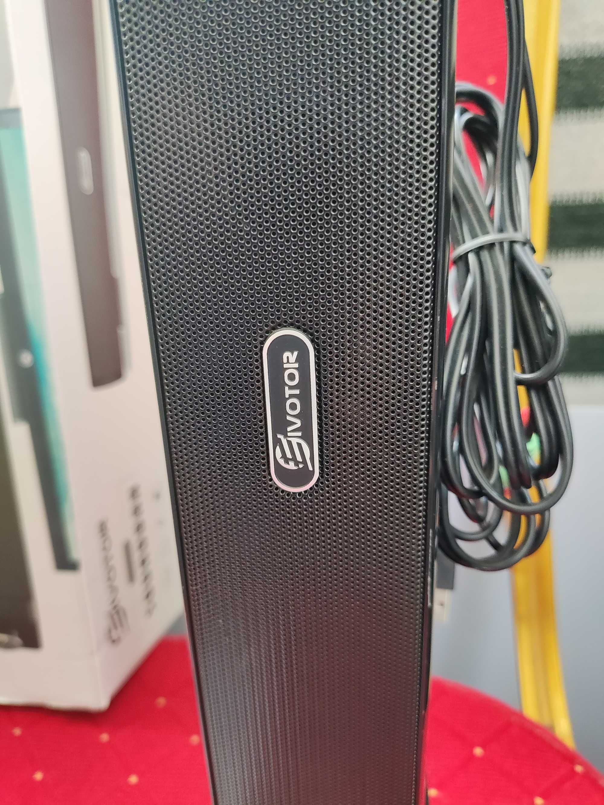 Soundbar Głośnik Czarny Eviotor do Telewizora TV Komputera Laptopa MP3