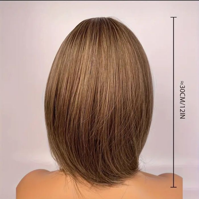 Peruka brąz pasemka bob