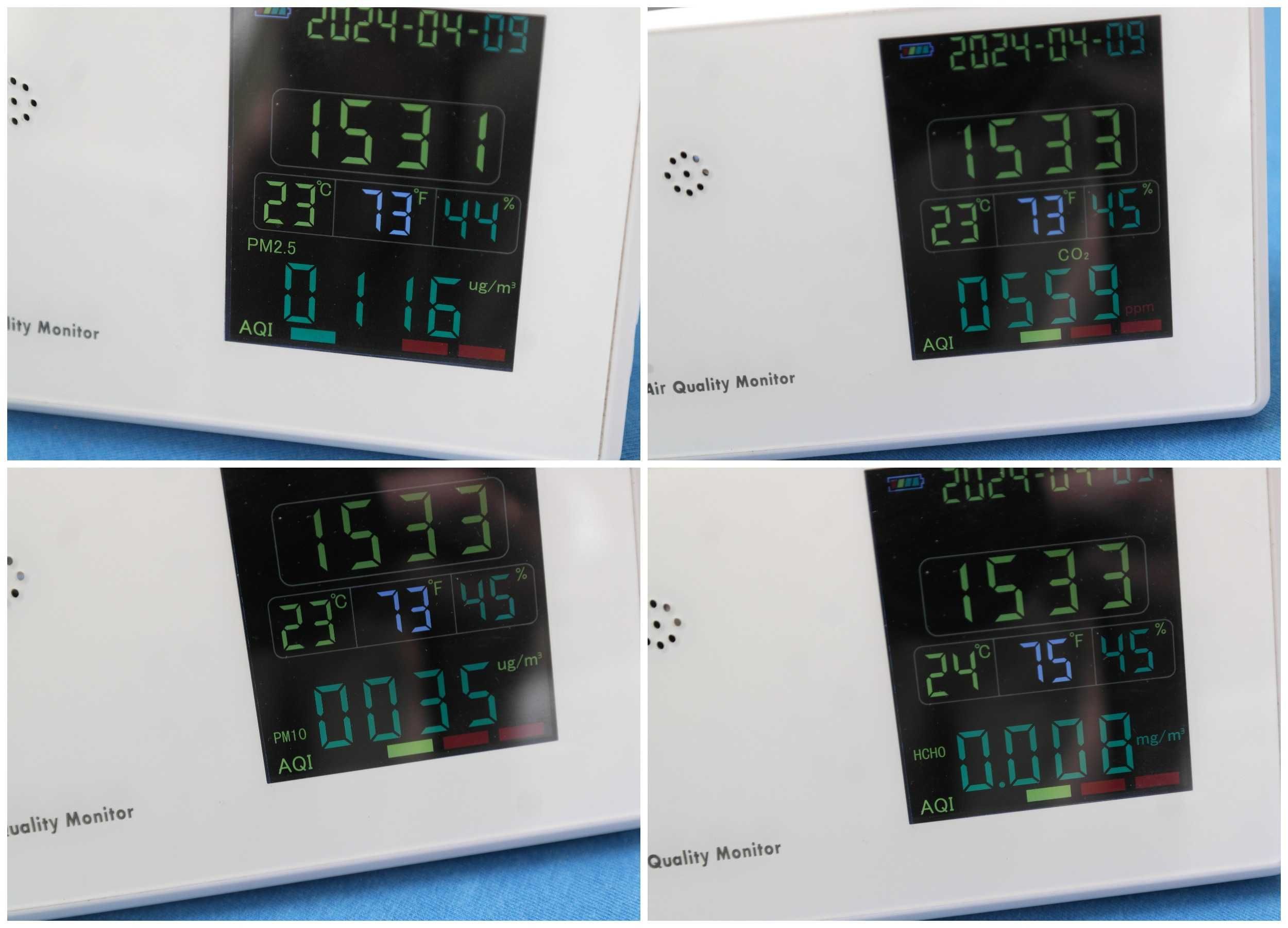 Монитор качества воздуха Детектор AQI PM2.5 CO2 HCHO TVOC JSM-136ST