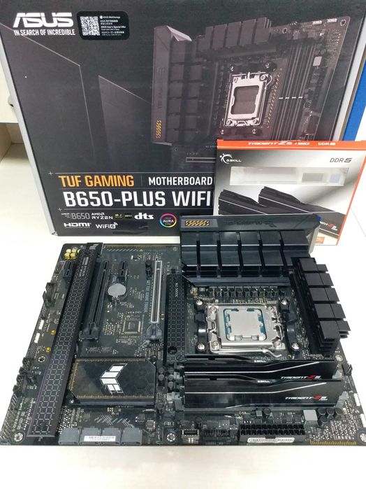 Asus TUF B650-PLUS WIFI+AMD Ryzen 5 9600X+DDR5 32Gb (2x16Gb) 6000MHz
