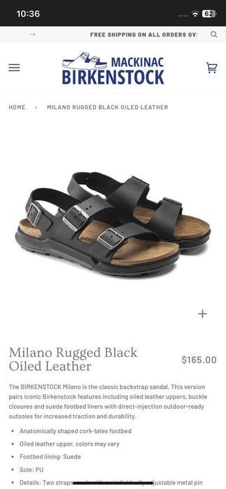 Birkenstock milano rugget black