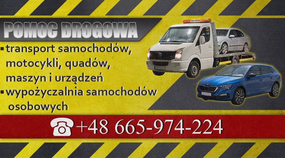 Wynajem Auta osobowego i Lawety 24/7