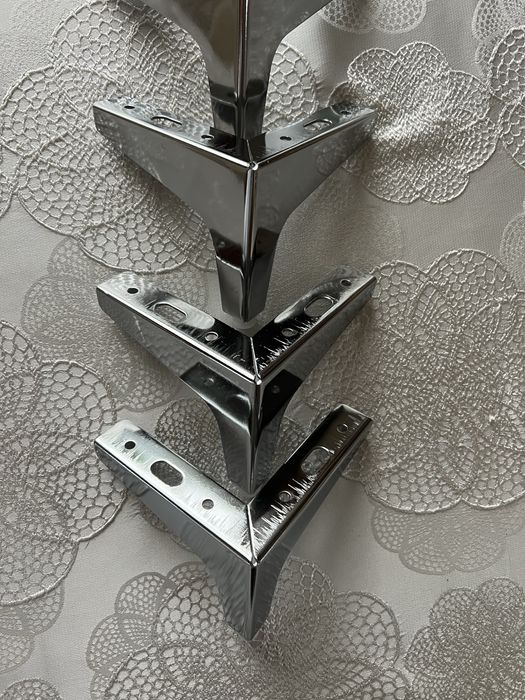 Nogi meblowe srebne chrom 10 cm