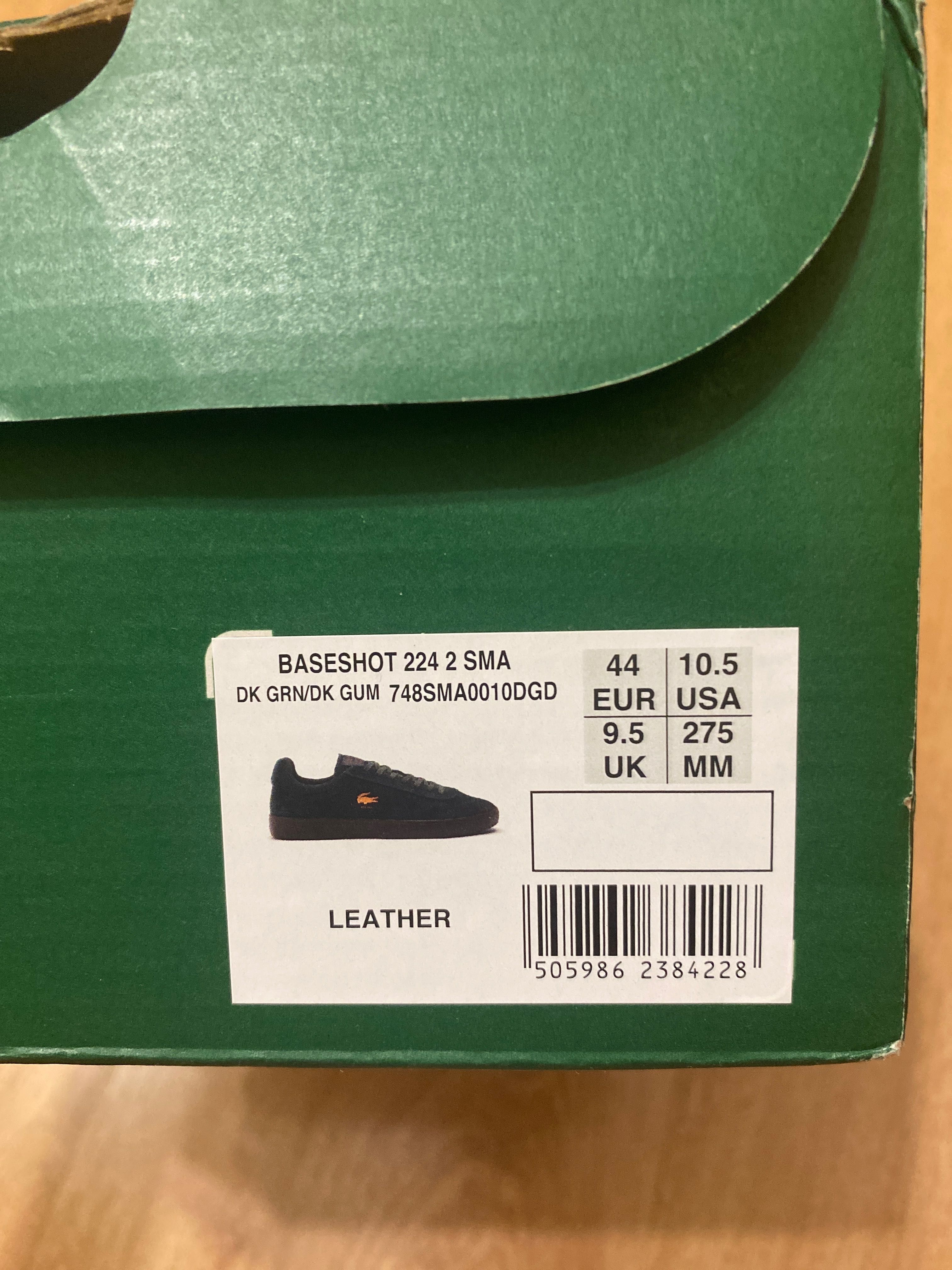 Оригінал Чоловічі кеди Lacoste Baseshot (шкіряні) EUR44