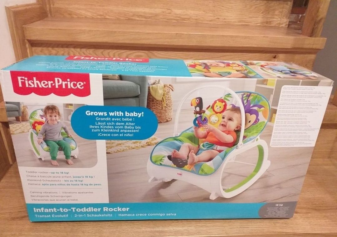 Nowy Bujaczek Fotelik Fisher Price Od niemowlaka do przedszkolaka