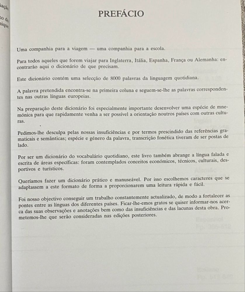 Eurodicionário 6 línguas