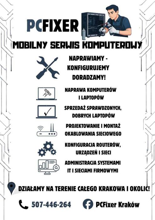 Mobilny Serwis Komputerowy w Krakowie|Laptopy poleasingowe|