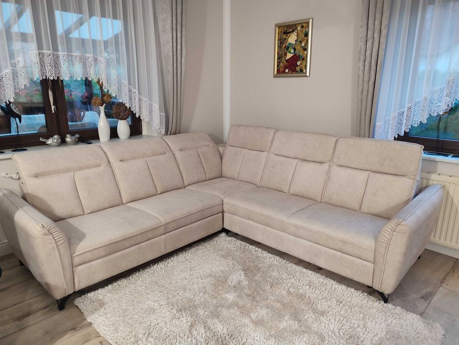 Narożnik rozkładany beżowy