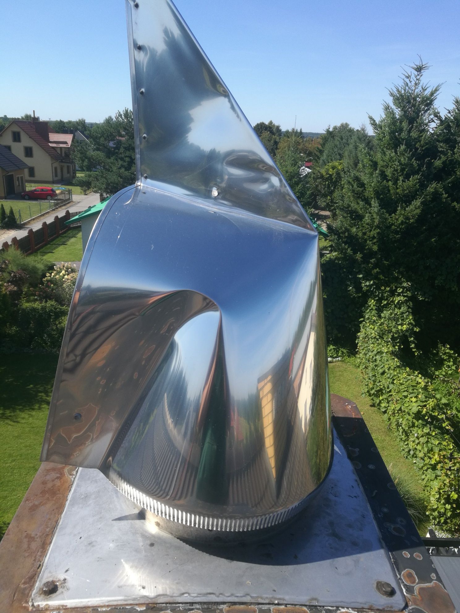Kogut Strażak nasada kominowa kwasoodporna fi 300 chromonikiel